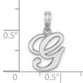 thumbnail image 3 of FJC Finejewelers 14k White Gold G Script Initial Charm, 3 of 6