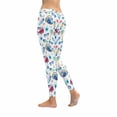 thumbnail image 2 of SUNENAT Funny Beach Palm Tree Surfboard Women's Stretchy Capri Leggings Yoga Running Pant M, 2 of 4