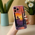thumbnail image 2 of SKLYDDI Multicolor Sunset Post-Impressionism for iPhone 16e Case - Majestic Building, Tall Trees, Lampposts, Vibrant Hues, TPU Flexible Cover, Aesthetic Cute Design, 2 of 7