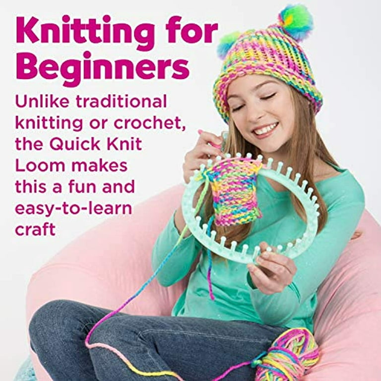 Creativity for Kids Quick Knit Loom - Make Your Own Pom Pom Hat And  Accessories For Beginners (Packaging May Vary) 