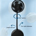 thumbnail image 4 of WIZUTIZ Black Suction Cup Desk Fan USB Rechargeable Portable Fan Flexible Gooseneck Fan with Strong Grip Base Quiet Personal Fan for Dorm Bathroom Desk and Travel, 4 of 6