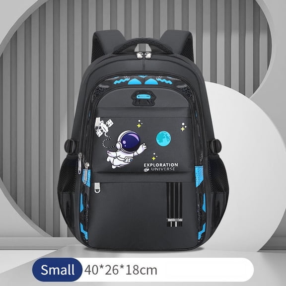 Cartoon Astronaut Pattern Schoolbag, Fashionable Large-capacity Backpack, Casual Outdoor Travel Bag