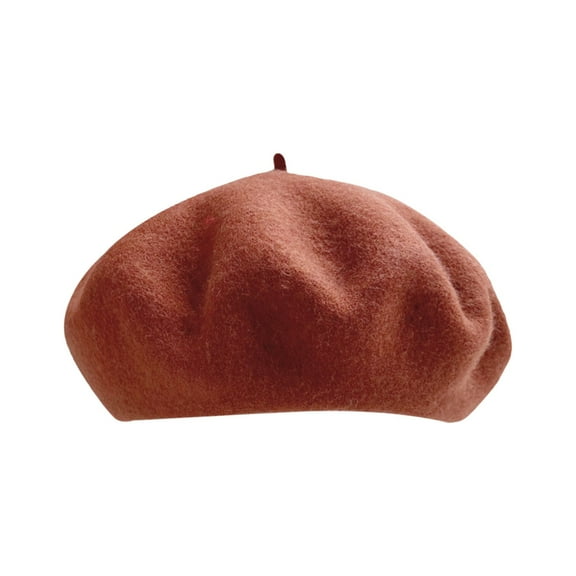 Generic Wool Beret Hat French Beret Cap Winter Artist Painter Hat Solid Color For Women Women's Beret Hat French Artist Cap Solid Color Wool Casual Classic