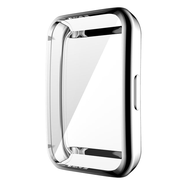 Galvanoplastia Plateada Adecuado para La Caja Del Reloj Huawei Band 7 Caja Del Reloj Band 6 Cubierta Completa Galvanizada para Huawei Band6 Pro (Plata) 3