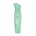 thumbnail image 3 of Lovskoo Wedding Guest Dresses for Women Evening Gown Trendy Solid One Shoulder Sleeveless Split Sequin Skew Shoulder Long Dress Cocktail Dresses 2023 Mint Green, 3 of 5