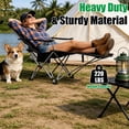 thumbnail image 6 of JelyHT 4‑Position Reclining Folding Camping Chair Portable Heavy‑Duty Chair with Detachable Footrest Headrest Cup Holder & Side Pocket for Camping Beach Patio Black, 6 of 12