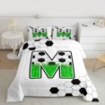 thumbnail image 2 of Castle Fairy Female Men Women Personalized Initial M Full Size Comforter Sets 3-Piece,Gradient Bling Glitter Bedding Comforter Set,Abstract Honeycomb Sport Soccer Lightweight Bedding Sets, 2 of 8