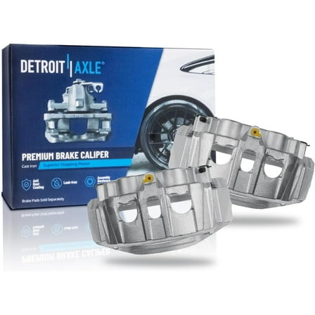 Detroit Axle - Rear Brake Calipers with Brackets Replacement for Ford E-150 E-250 E-350 Super Duty Econoline Wagon Van - 2pc Set