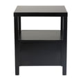 thumbnail image 2 of East at Main Westwood Black Solid Wood 2-Drawer Minimalist Nightstand, 2 of 5