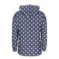 thumbnail image 4 of V Neck Hoodies for Women Pullover Casual Polka Dots Tunic Tops Loose Long Sleeve Sweatshirts Tees, 4 of 6
