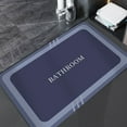 thumbnail image 5 of Diatomaceous Earth Bath Mat | Super Absorbent Quick-Dry Bathroom Rug | Non-Slip Rubber Backing | Washable Shower Floor Mat | Modern Dark Blue | 16X24 Inches, 5 of 6