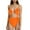 Orange, variant on Uaswgudfs Women's Cutout One-Piece Swimsuit with Thin Straps and Form-Fitting Design for a Stylish Aquatic Adventure Army Green L