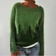 thumbnail image 5 of Suéter europeo y americano para mujer, cuello redondo, bloque de color, suelto, moda, suéter de punto, 5 of 6