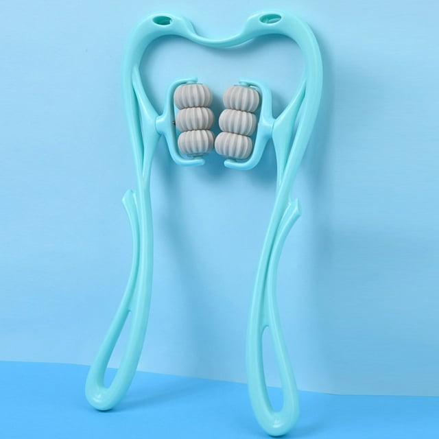 ruzhgo Rouleau de Cou Masseur avec 6 Balles Point de Massage Cygne Forme Mignonne Appropriée pour les Jambes Taille Cou