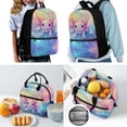 thumbnail image 2 of Jeiento Axolotl Backpack for School Girls 6-8 Lightweight Backpack with Lunch Box Pencil Case Water Bottle Sleeve 4 Pcs for Elementary Kindergarten Kids School Bookbag Starry Sky, 2 of 7