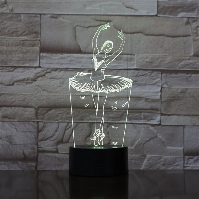 Lámpara LED LED Illusion Ballet con luz nocturna que cambia de color