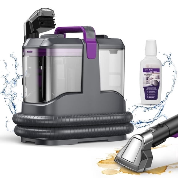 Homadio Portable Carpet & Upholstery Cleaner, Ultra-Powerful Stain & Odor Remover, Pet Friendly Deep Cleaning Spot Cleaner, Dual Tank for Couch, Car, Stairs, Mattress