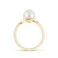thumbnail image 2 of Angara Freshwater Cultured Pearl Solitaire Bypass Ring in 14K Yellow Gold for Women | June Birthstone Jewelry for Her, 2 of 7