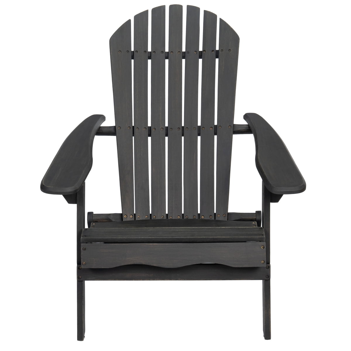 ZHICHUN  Malibu Rustic Folding Adirondack Chair Solid Acacia Wood Weather Resistant Outdoor Lounge Chair for Patio Garden Backyard
