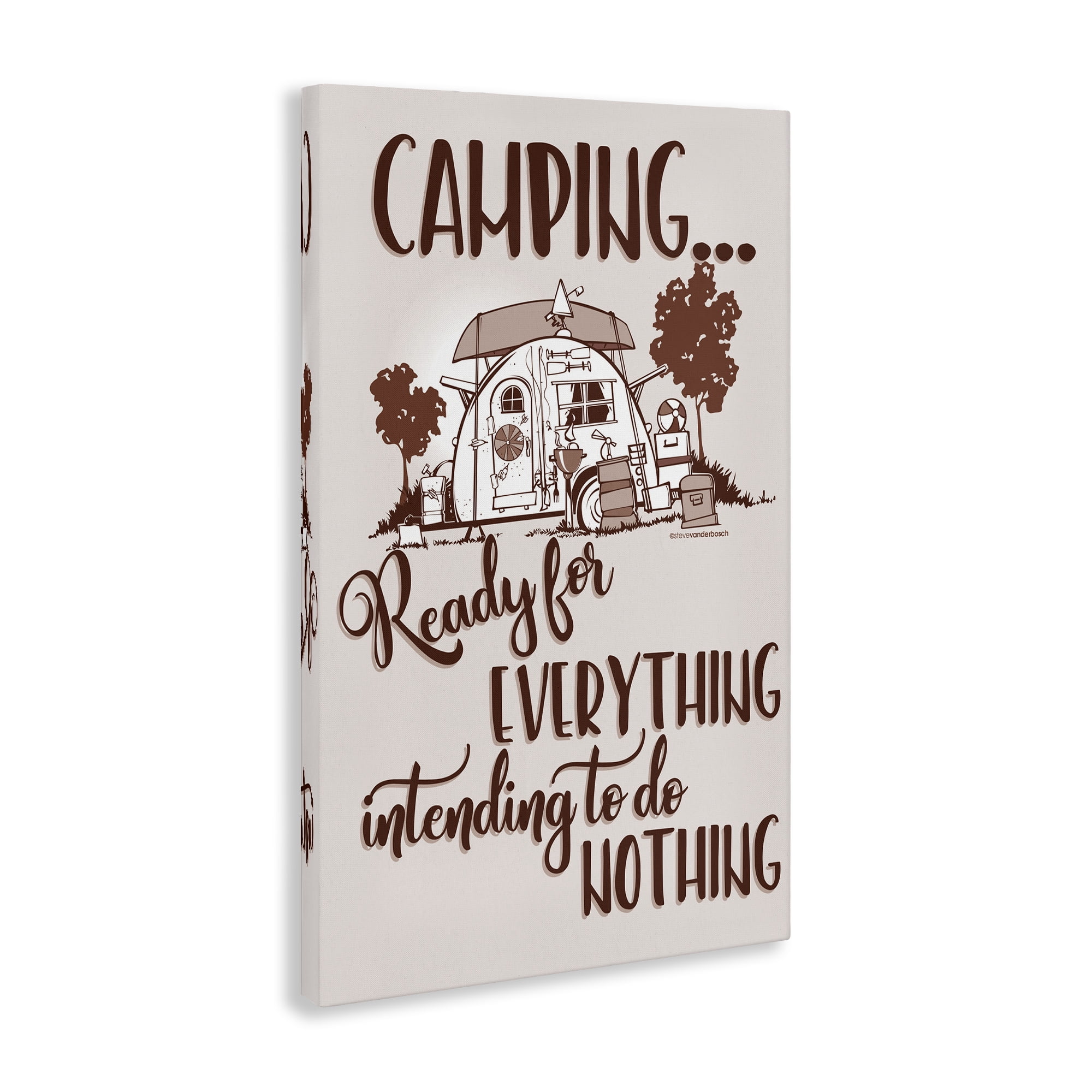 Stupell Industries Everything & Nothing Camping Landscape Painting Gallery Wrapped Canvas Art Print Wall Art, 24 x 36