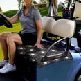 thumbnail image 3 of Renewold Golf Cart Seat Cover Lightweight Soft Golf Cart Seat Blanket Keeps Seat Cool & Comfort Fits for Most 2-Seat Golf Carts, Golf Ball Musical Note Black, 3 of 5