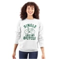 thumbnail image 3 of Single Like My Bicycle Gear Hipster Unisex Plus Fleece Graphic Sweatshirt Brisco Brands 5X, 3 of 5