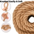 thumbnail image 3 of Petoto 1 in x 50 ft Thick Jute Rope, 4 Strand Twisted Manila Hemp Rope, Jute Rope for Crafts/Cat Scratching Rope/Camping/Gardening, 3 of 12
