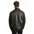 thumbnail image 4 of EXcelled Men's Big and Tall Leather Shirt Collar Jacket, 4 of 5