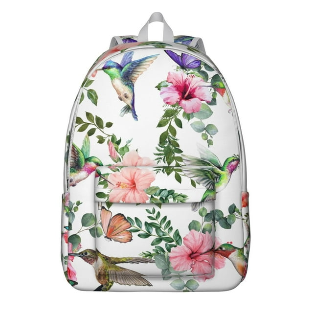 Floral and Bee Artwork Backpack – Rustic Farmhouse Aesthetic, Oxford Durable Material, Anti-theft Design, Perfect for Daily Use and Travel