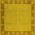 thumbnail image 1 of Ahgly Company Indoor Square Oriental Yellow Industrial Area Rugs, 3' Square, 1 of 4