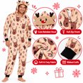thumbnail image 5 of DAKIMOE Matching Family Christmas Onesies, One Piece Holiday Pajamas Set, Festive Long Sleeve Sleepwear for Men Women Kids, 5 of 7
