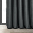 thumbnail image 4 of Half Price Drapes Signature Natural Grey Velvet Blackout Curtains For Bedrooms (1 Panel), 50WX 96L, 4 of 12