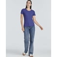 thumbnail image 6 of Real Essentials 4 Pack: Women's Ribbed Knit Short Sleeve Crew Neck T-Shirt (Available in Plus), 6 of 6