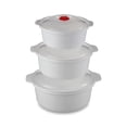 thumbnail image 1 of Microwave Food Container with Lid, Plastic Heating Bowl for Steamed Buns, Noodles and Kitchen Storage, 1 of 7