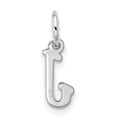 thumbnail image 4 of Auriga 10k White Gold Script J Charm for Women (L-17.05 mm, W-4.6 mm), 4 of 6