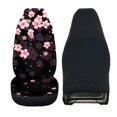 thumbnail image 2 of Uourmeti Car Seat Cover Anti-Fade Polyester, Compatible with Auto Interior, Fit for Vehicle Cars, Pink Floral Sparkle Print, 2 of 6