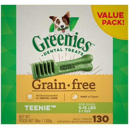 GREENIES Grain Free TEENIE Natural Dental Dog Treats, 36 oz.