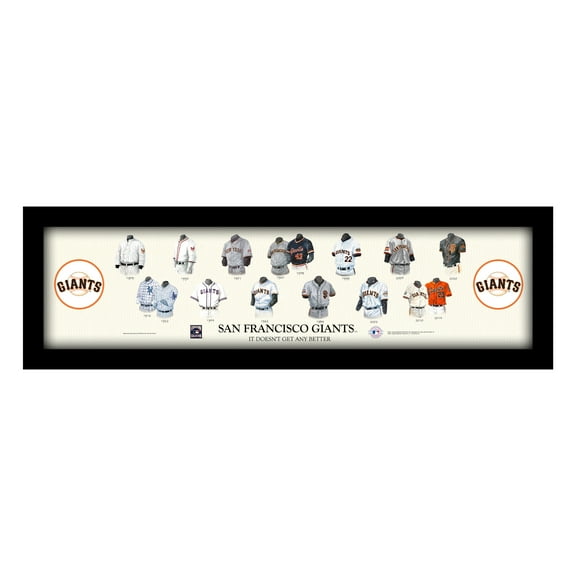 San Francisco Giants Cooperstown Collection Framed Uniform Heritage Art Print
