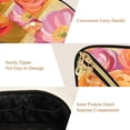 thumbnail image 5 of FORMRS Makeup Bag Travel Cosmetic Organizer for Women Fold Flat Zipper Pouch with Handle, Pink Abstract Floral, 5 of 8