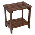 thumbnail image 2 of Shine Company Rectangular Traditional Wooden Indoor/Outdoor Side Table in Brown, 2 of 5