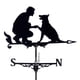thumbnail image 2 of Veleta Indicador de Dirección Del Viento Adornos de Jardín Al Aire Libre para El Hogar , Perro Hombre perro shamjiam Veleta de acero, 2 of 7