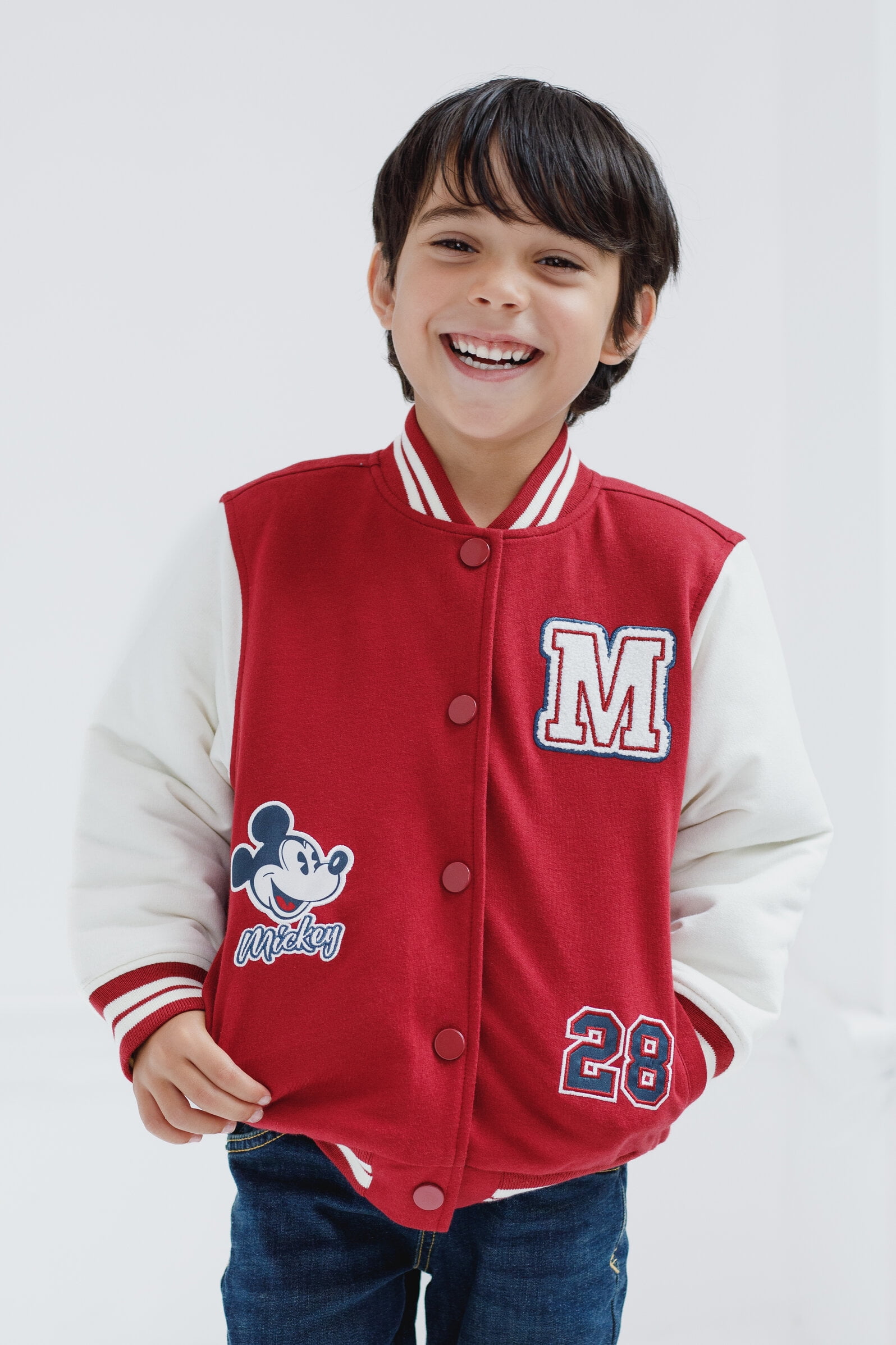 Disney Mickey Mouse Varsity Bomber Jacket Toddler to Big Kid