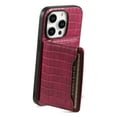 thumbnail image 2 of Allytechgroup iPhone 15 Case Wallet, Premium PU Leather Crocodile Pattern Cards Holder Stand Feature Shockproof Bumper Slim Fit Phone Case Cover for Apple iPhone 15, Rose, 2 of 6