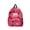 Pink, variant on Heart Print Backpack Cute Casual Bag with Plush Charm