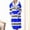 Blue, variant on Women Fall Winter Sleepwear,Sleepwear For Women Nightgown,Long Length Flannel Robe,Striped Print Sleep Robe For Fall And Winter