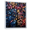 thumbnail image 2 of Designart "Fantasy Tree in Pink and Blue Floral I" Floral Framed Wall Art - Global Colorful Tree African Hallway Framed Wall Art Decor, 2 of 6