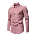thumbnail image 2 of Fashnice Chemise Homme Col à Revers Chemise Boutonnée Coupe Régulière Tunique de Vacances Rose m, 2 of 9