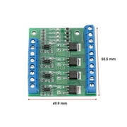 MOSFET Module,PWM 4-Channel MOS FET Module PLC Circuit Board Driver Module 3-20V To 3.7-27VDC 10A,PWM MOS Module
