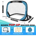 thumbnail image 7 of BOHEN Pop Up Soccer Goals for Kids-Foldable Portable Soccer Net for Outdoor Indoor Backyard Beach(3.3x2.2FT,Blue), 7 of 7