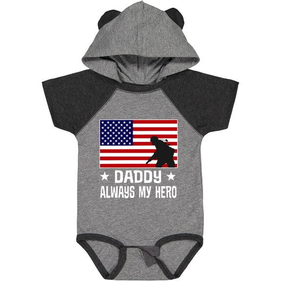 Inktastic Military Soldier Daddy Always My Hero Boys or Girls Baby Bodysuit
